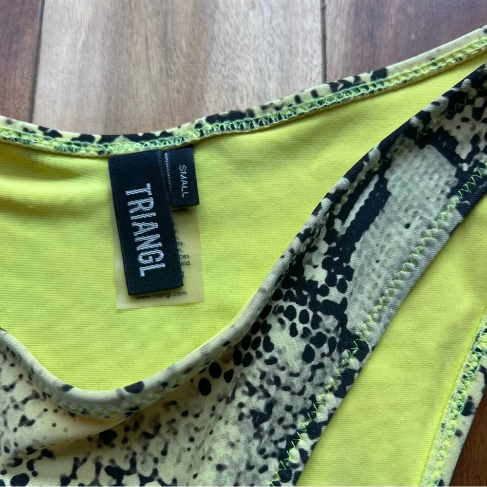 Triangl Swimwear strapless snakeskin print bikini